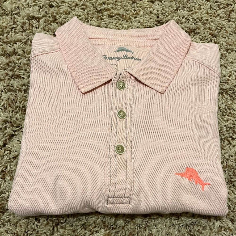 Men’s Tommy Bahama SUPIMA cotton polo size small-pink